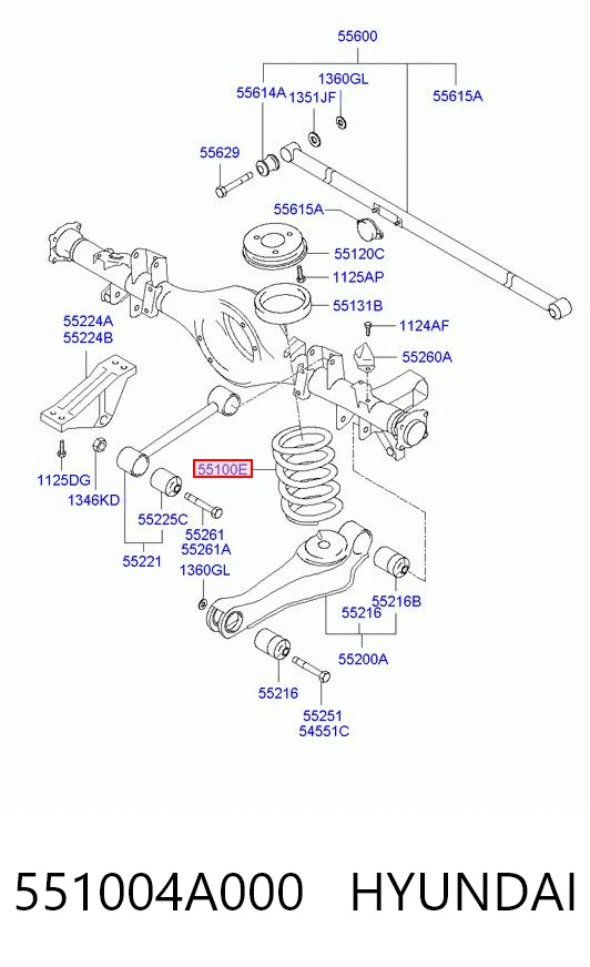 Mola traseira Hyundai H-1 STAREX Starex 
