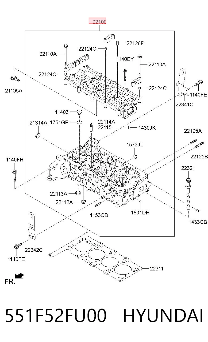Cabeça de motor (CBC) para KIA Sorento II XM