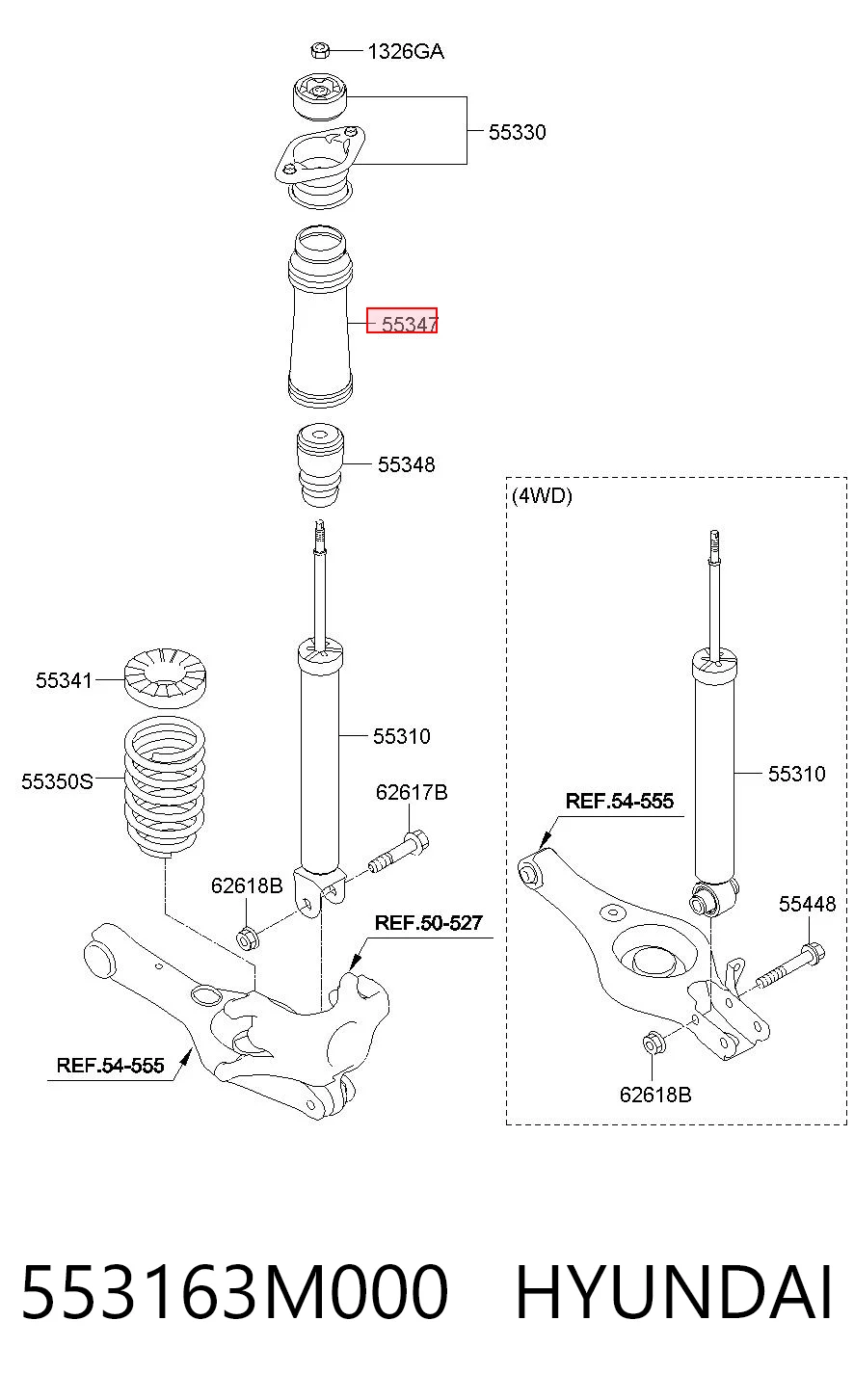553163M000 Hyundai/Kia