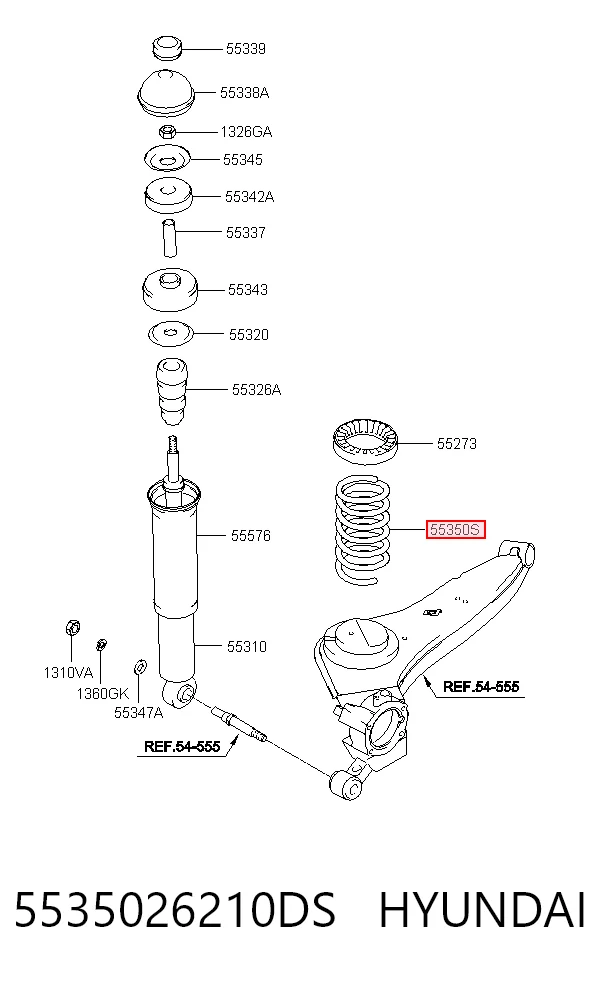 Mola traseira C6H62002 OBK