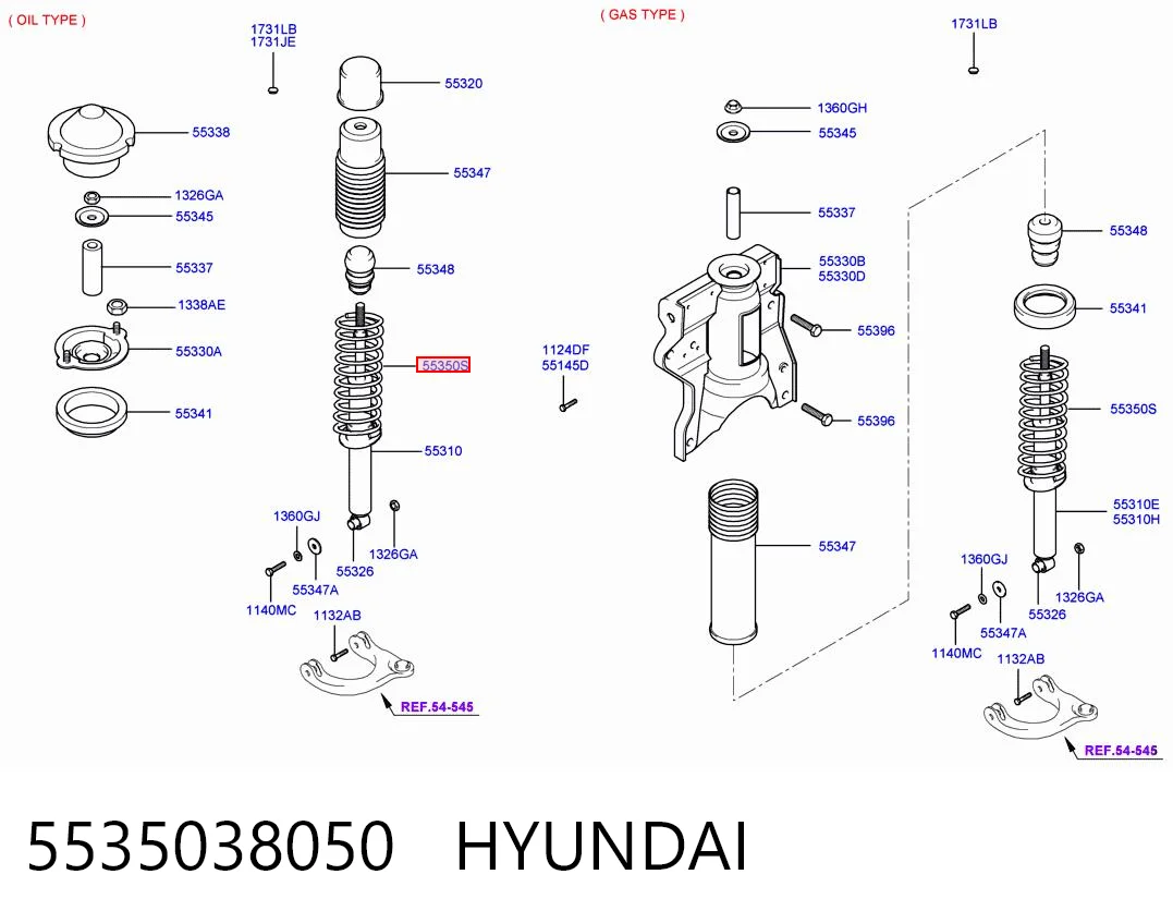 Mola traseira para Hyundai Sonata IV EU4
