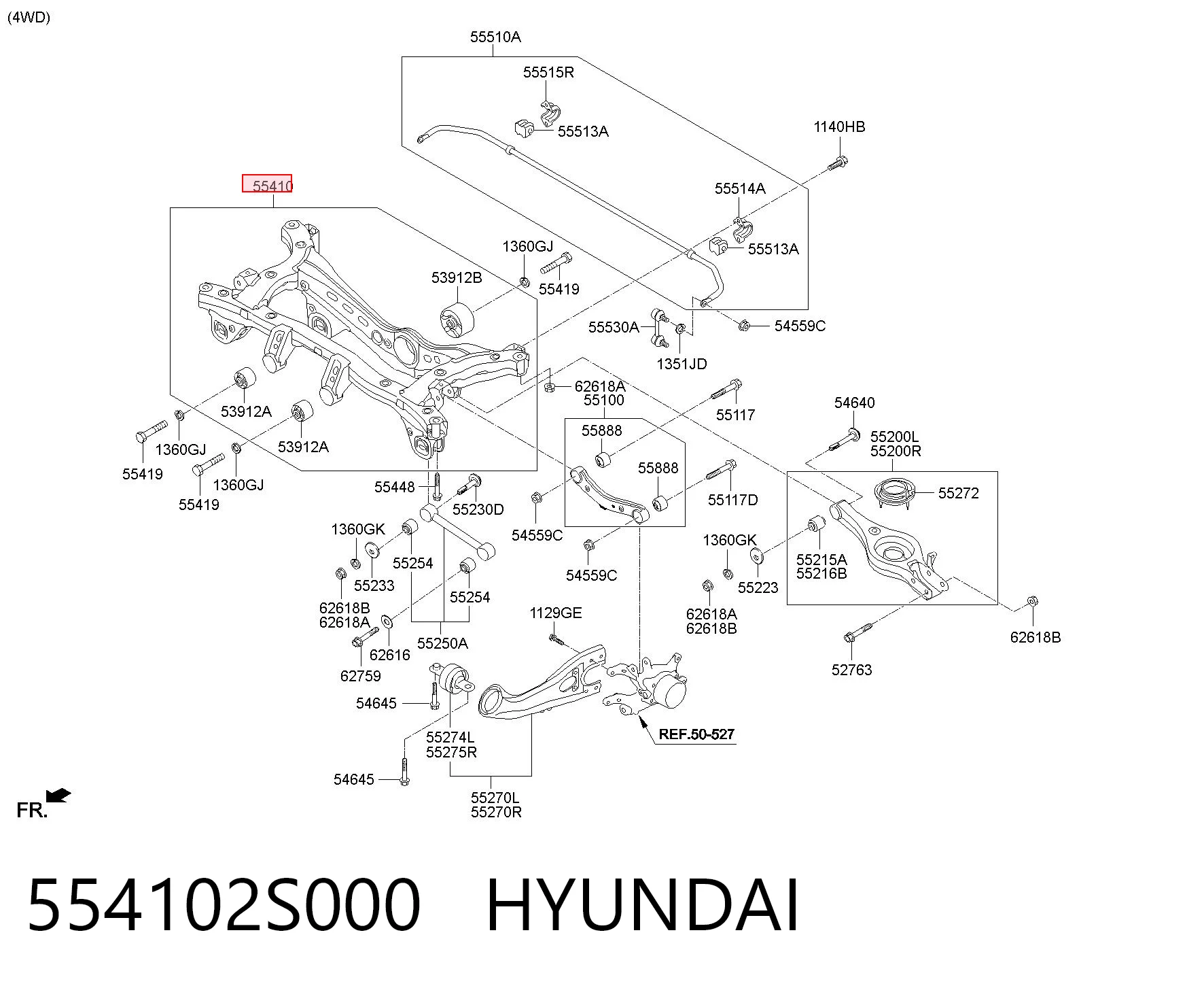 Viga de suspensão traseira (plataforma veicular) para Hyundai Ix35  LM