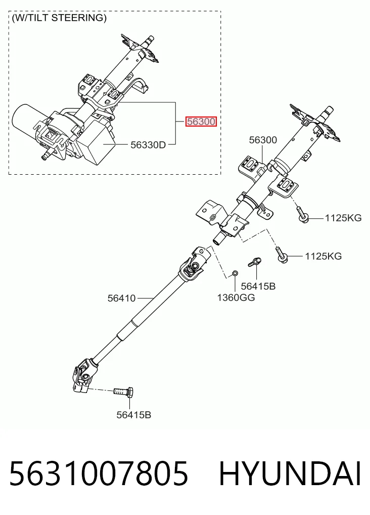  Coluna da direção KIA Picanto I hatchback (BA) (2003 - 2007) I