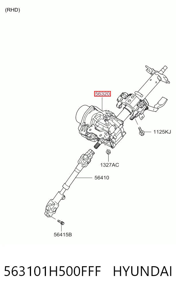 ECN7075 Motorherz Coluna da direção