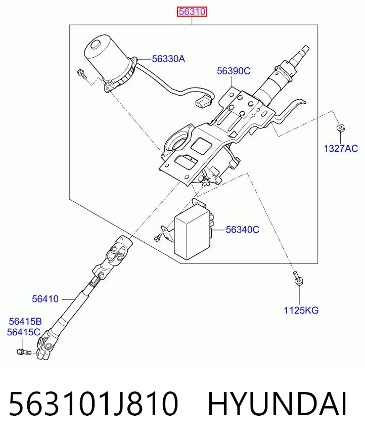 Coluna da direção Hyundai I20  PB ao melhor preço