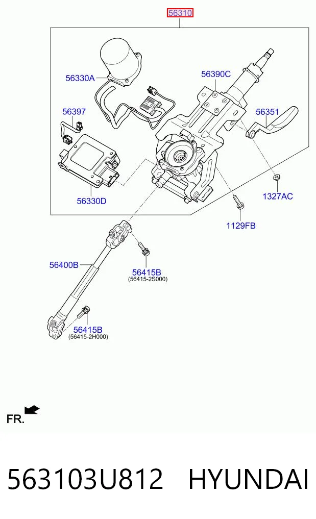 Coluna da direção para KIA Sportage III SL