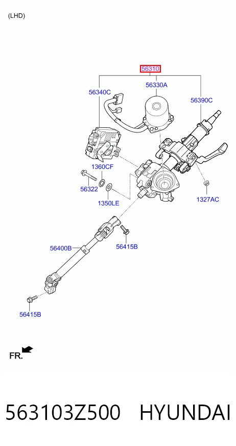 Coluna da direção para Hyundai I40 I VF