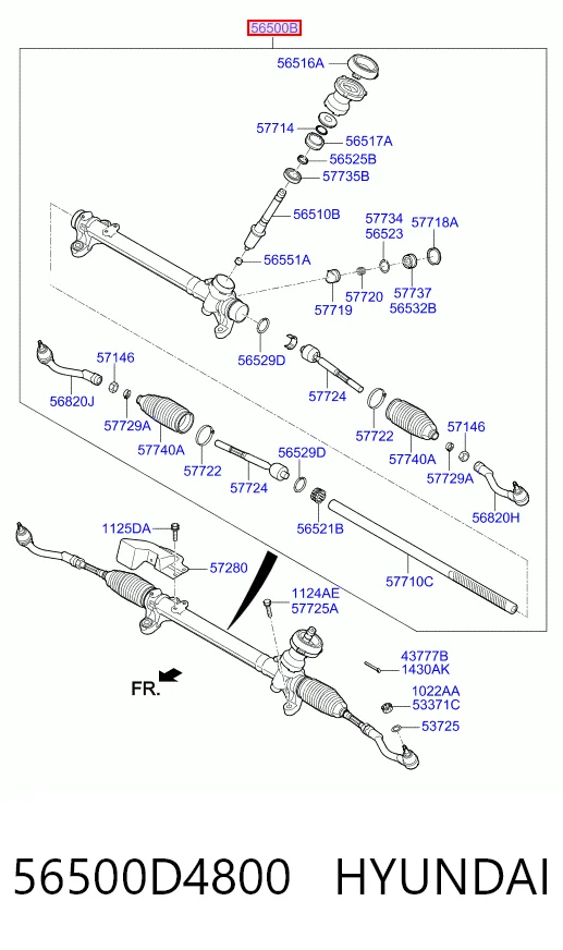 Cremalheira da direção para Hyundai Sonata VII LF