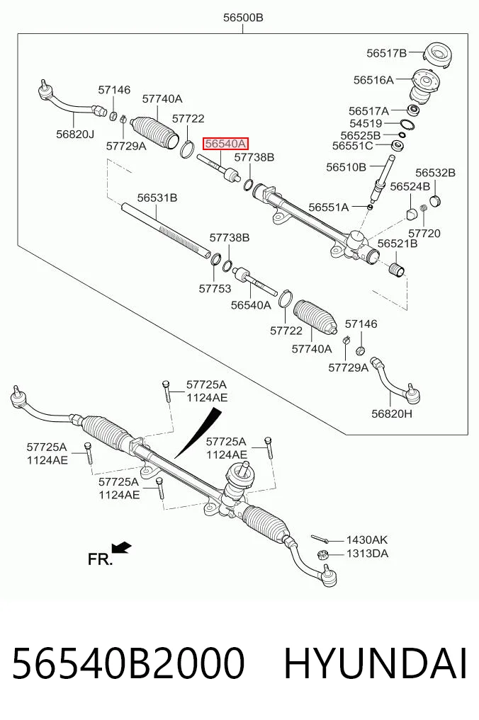 56540B2000 Hyundai/Kia Tração de direção