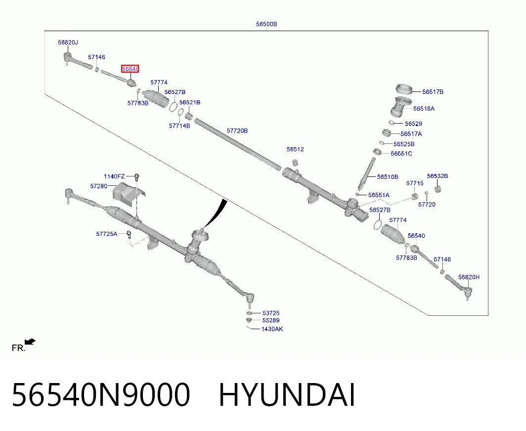 56540N9000 Hyundai/Kia Tração de direção