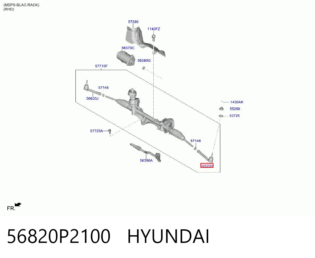  Ponta externa da barra de direção KIA Sorento IV SUV (MQ4, MQ4A) (2020 - 2026) IV