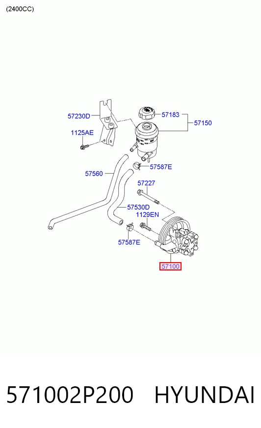 571002P200 Hyundai/Kia Bomba da Direção hidrâulica assistida