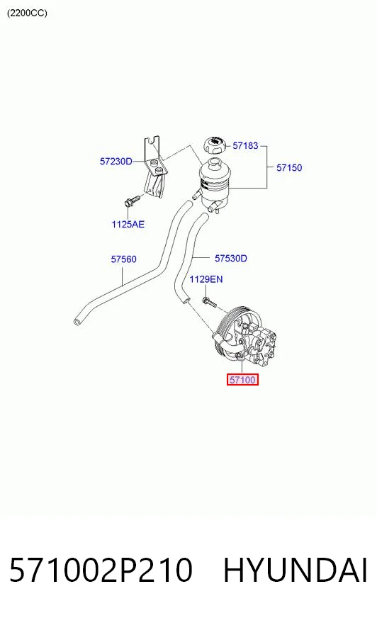 571002P210 Hyundai/Kia Bomba da Direção hidrâulica assistida