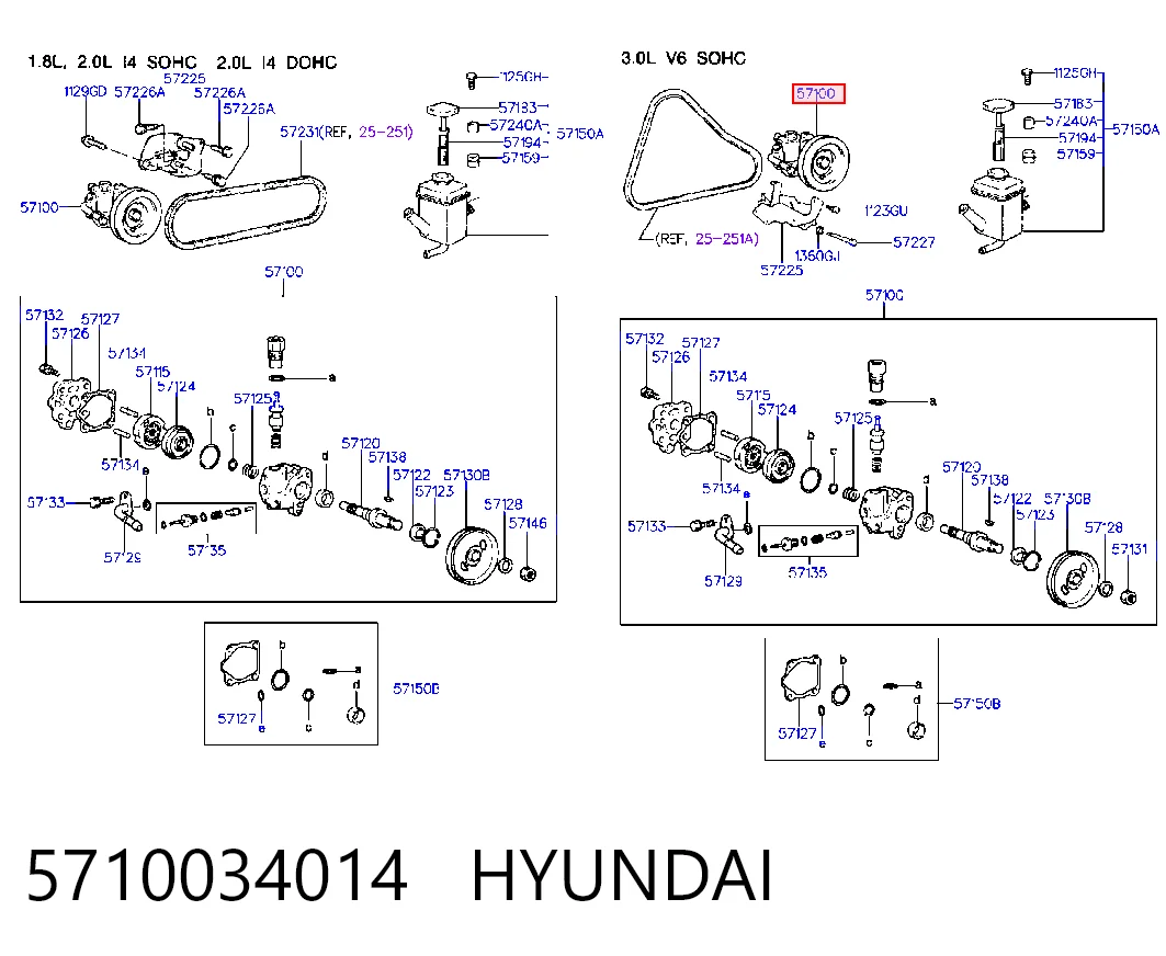  Bomba da Direção hidrâulica assistida Hyundai Sonata II sedan (1988 - 1993) II