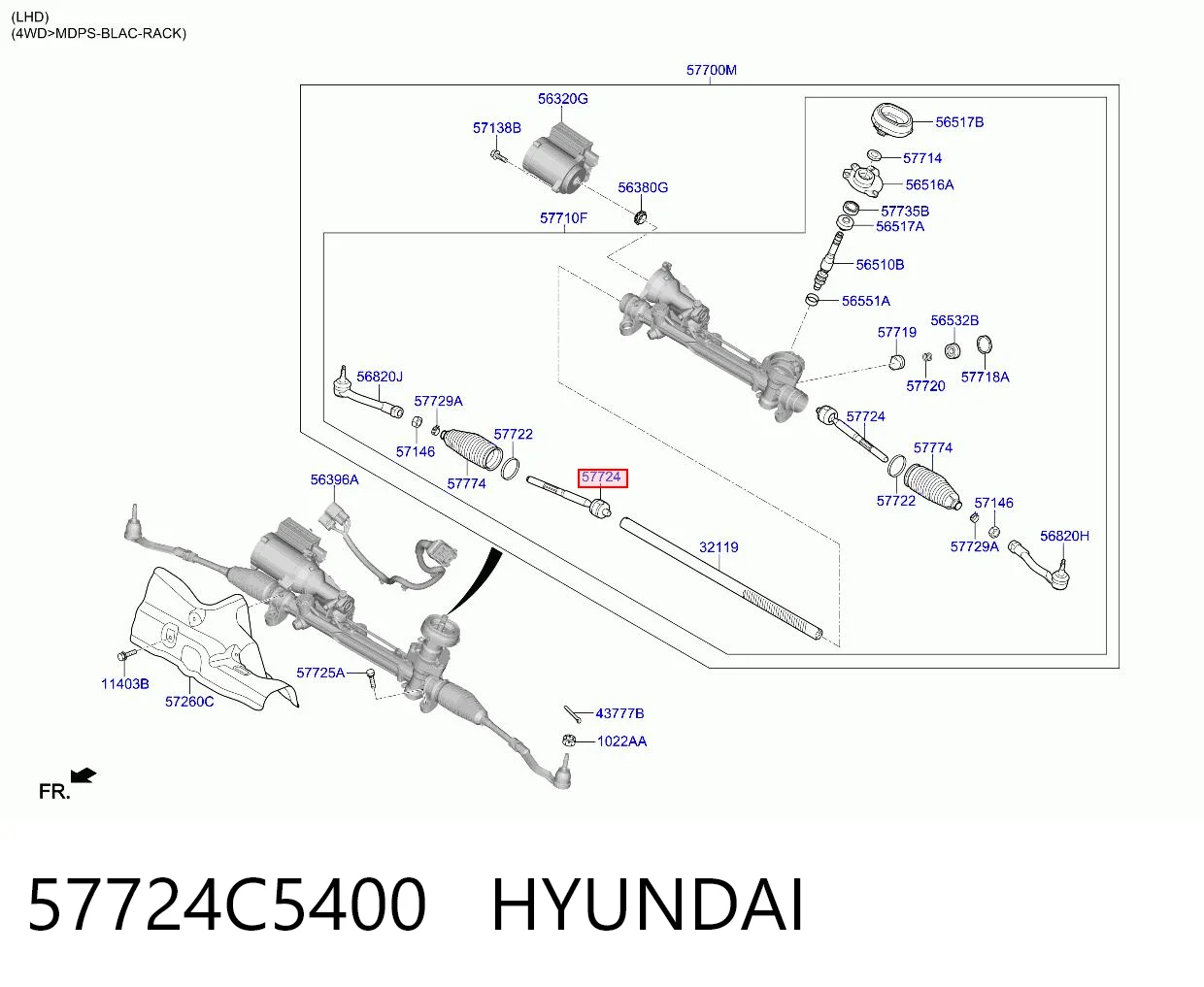 57724C5400 Hyundai/Kia
