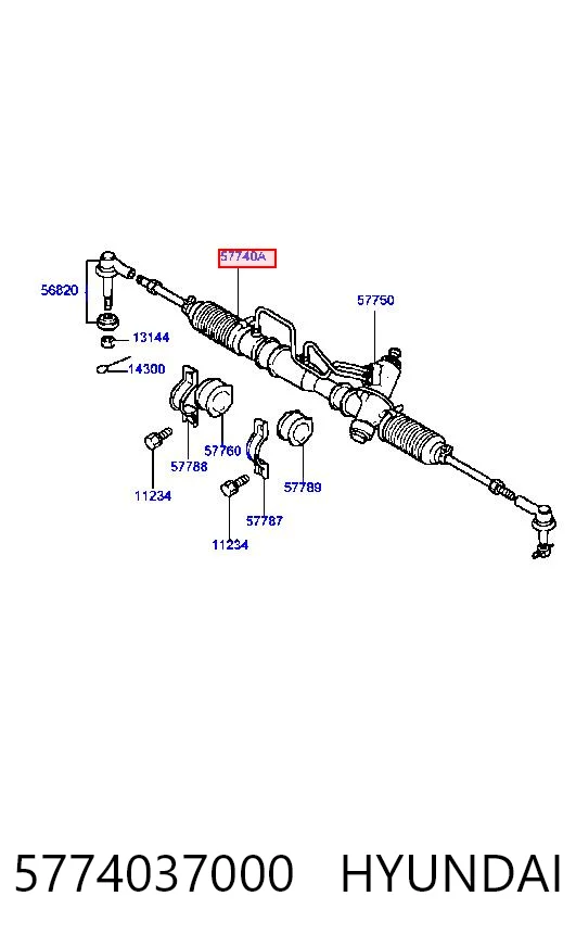Bota de proteção do mecanismo de direção (de cremalheira) Hyundai Sonata II Y-2 ao melhor preço