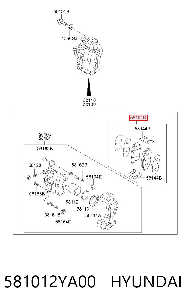 581012YA00 Hyundai/Kia