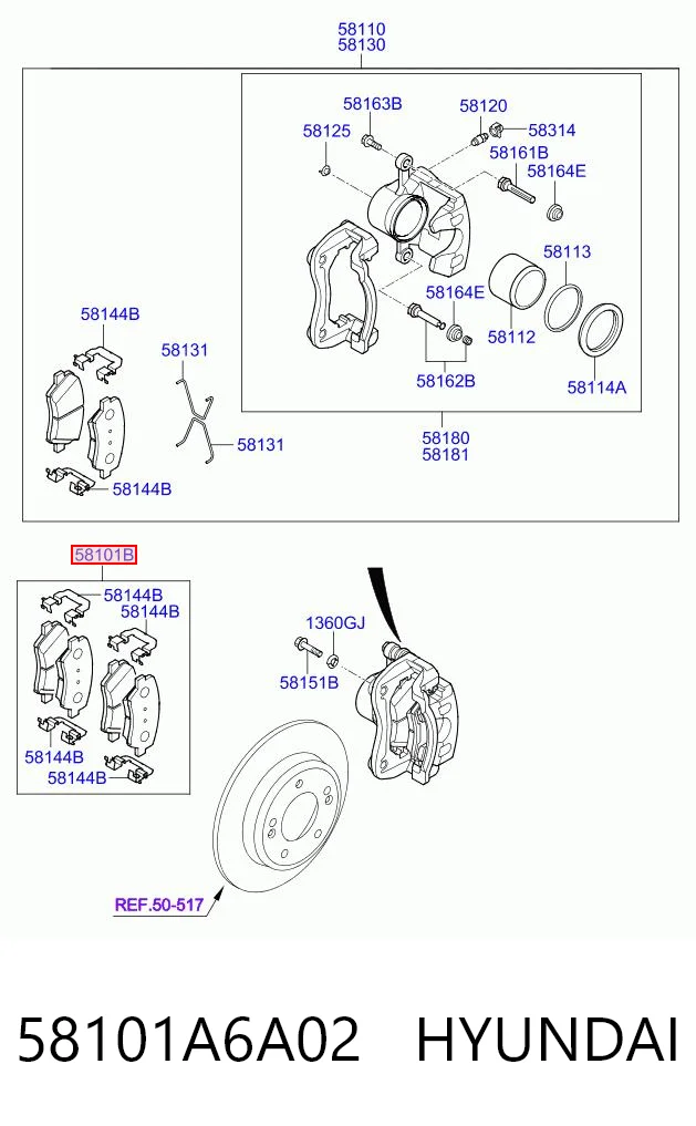 58101A6A02 Hyundai/Kia