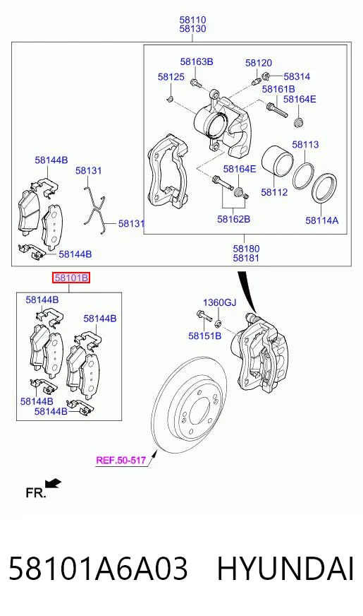 58101A6A03 Hyundai/Kia