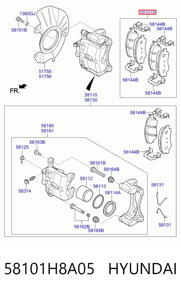 58101H8A05 Hyundai/Kia
