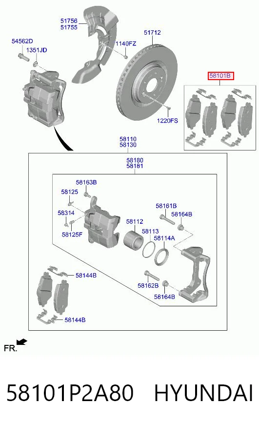 58101P2A80 Hyundai/Kia