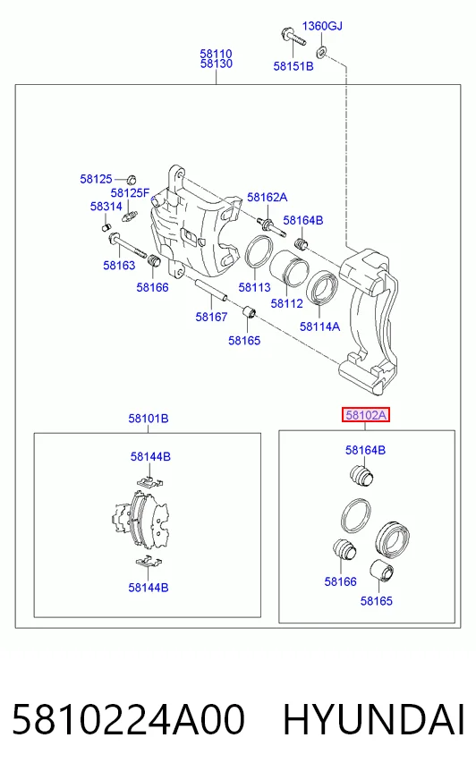Kit de reparação de suporte do freio dianteiro Hyundai Accent preço, a partir de 6,51 USD