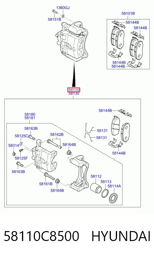 58110C8500 Hyundai/Kia