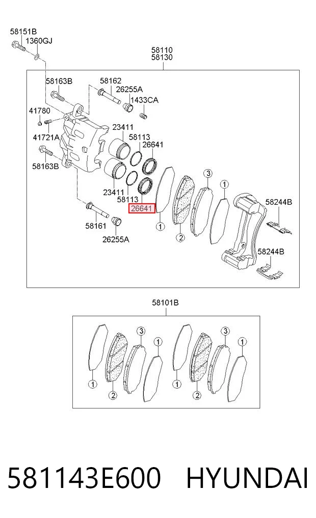 Compre Kit de reparação de suporte do freio dianteiro Hyundai H100 