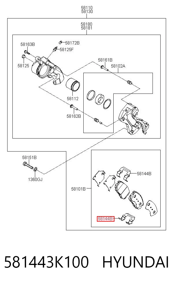 Kit de molas de fixação de sapatas de disco dianteiras Hyundai Sonata V NF ao melhor preço