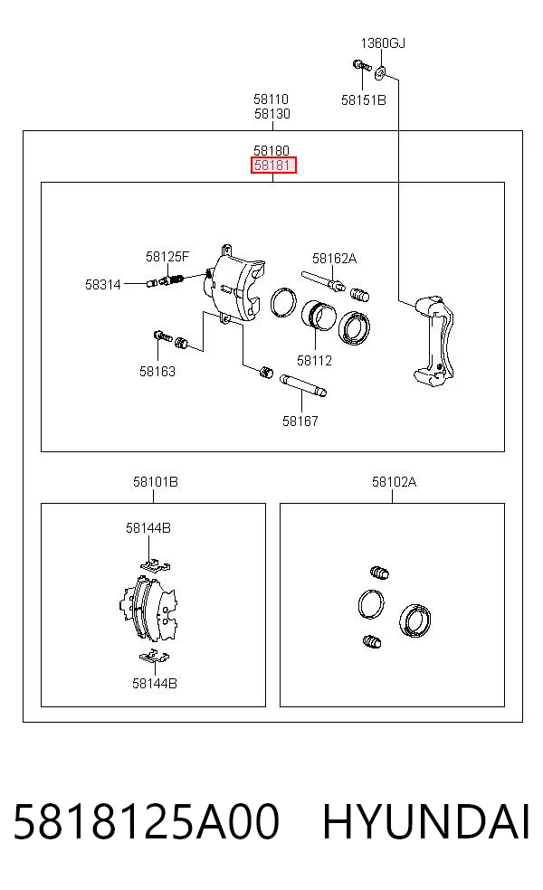 5818125A00 Hyundai/Kia