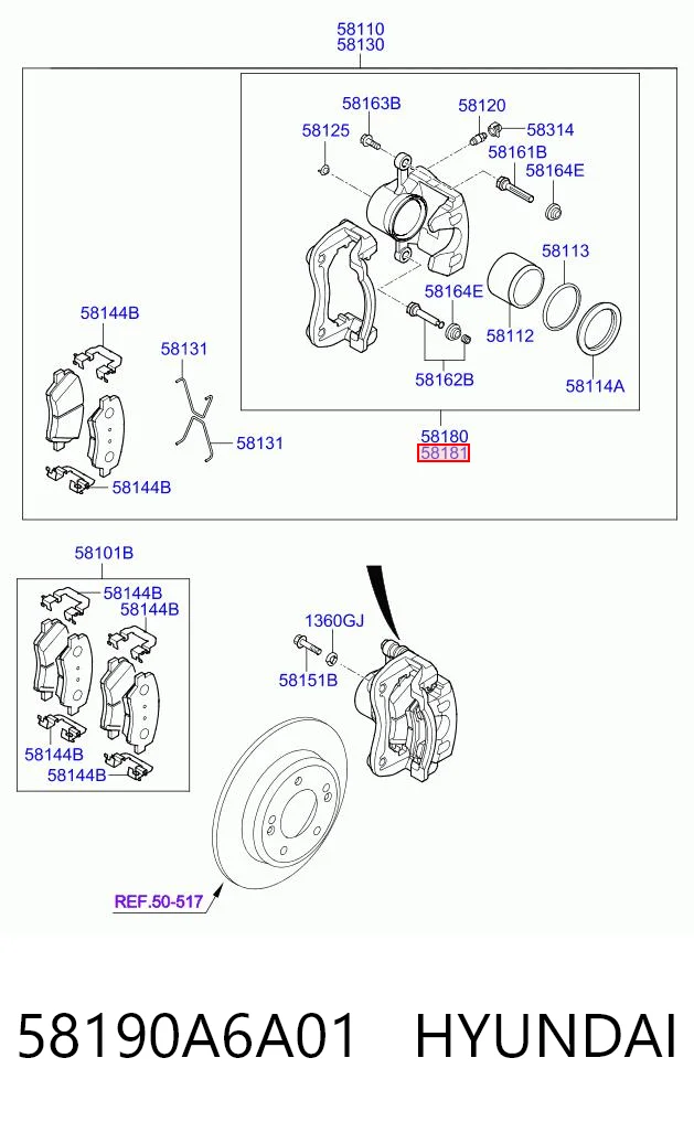 58190A6A01 Hyundai/Kia