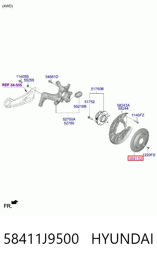 58411J9500 Hyundai/Kia