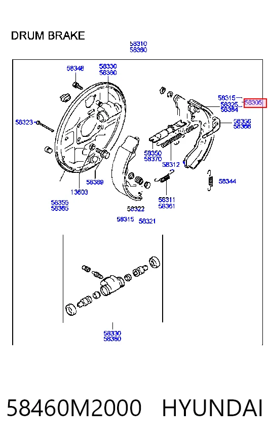 58460M2000 Hyundai/Kia