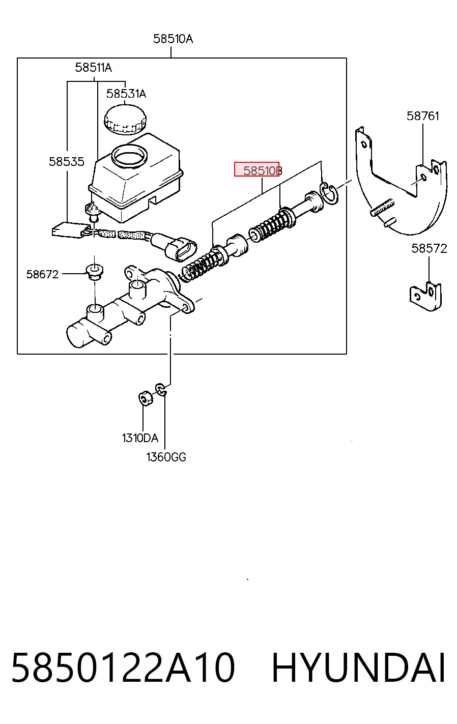 Kit de reparação de cilindro mestre do freio Hyundai Accent II LC ao melhor preço