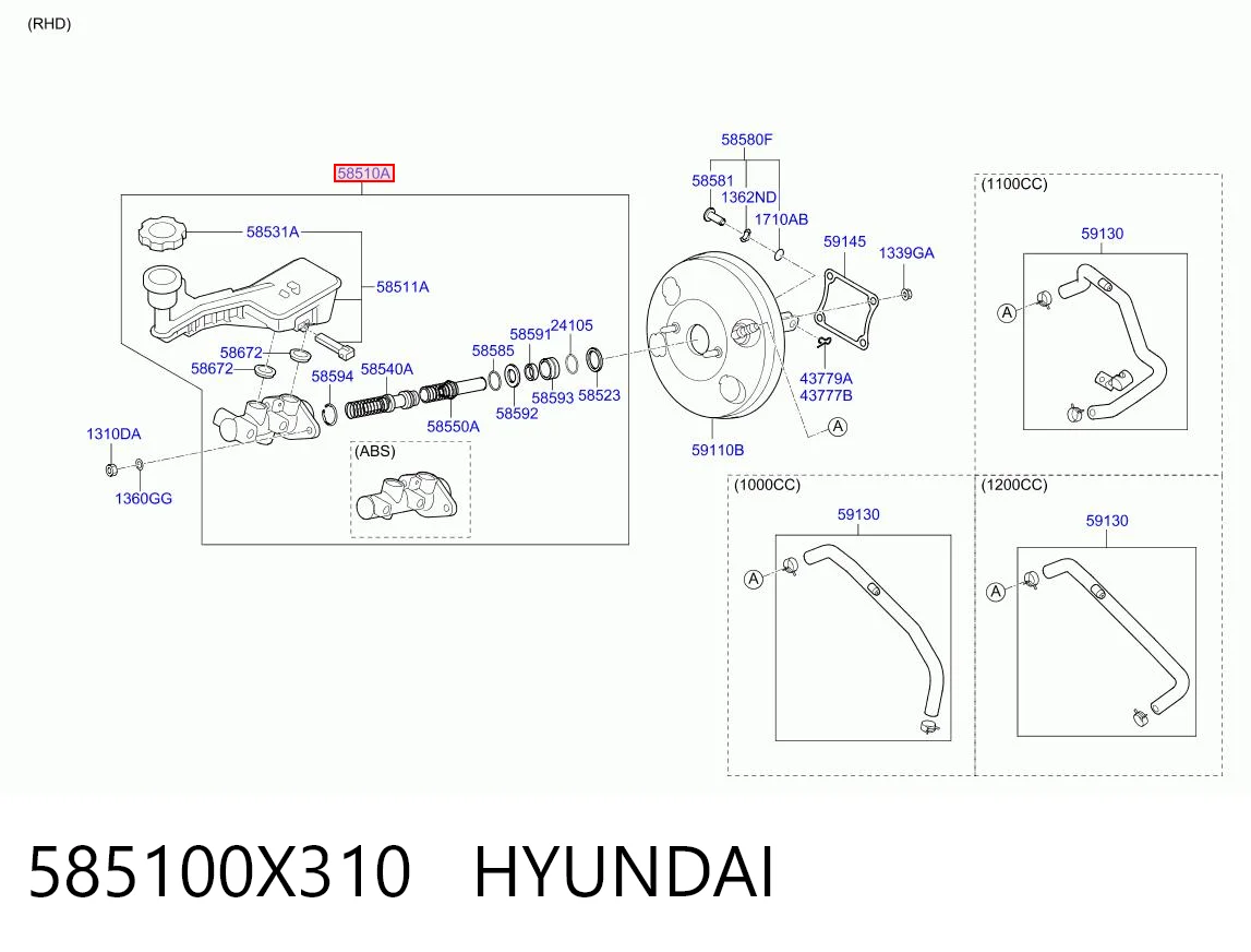 Compre Cilindro mestre do freio Hyundai I10 