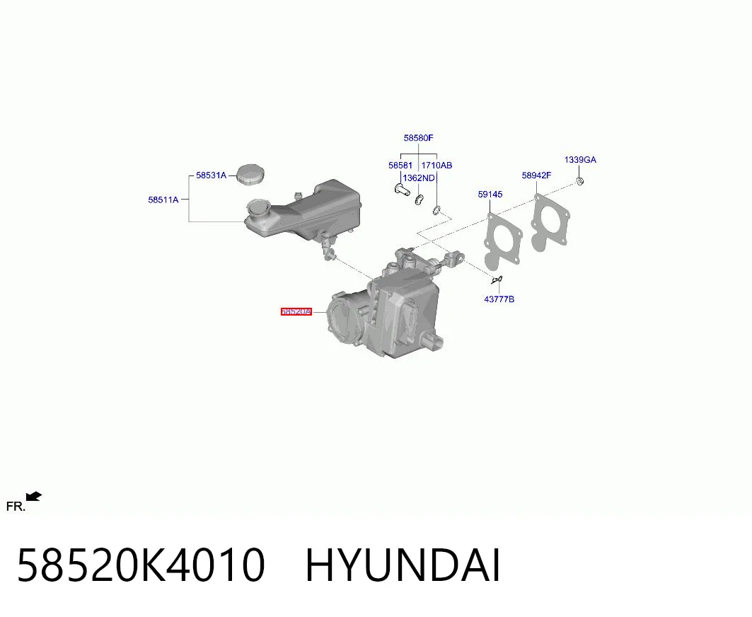 Cilindro mestre do freio para Hyundai KONA OS