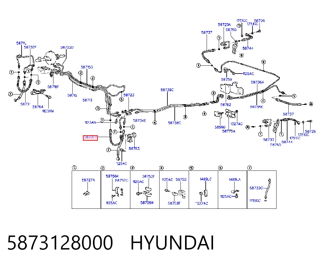 Mangueira do freio dianteira Hyundai Sonata III 