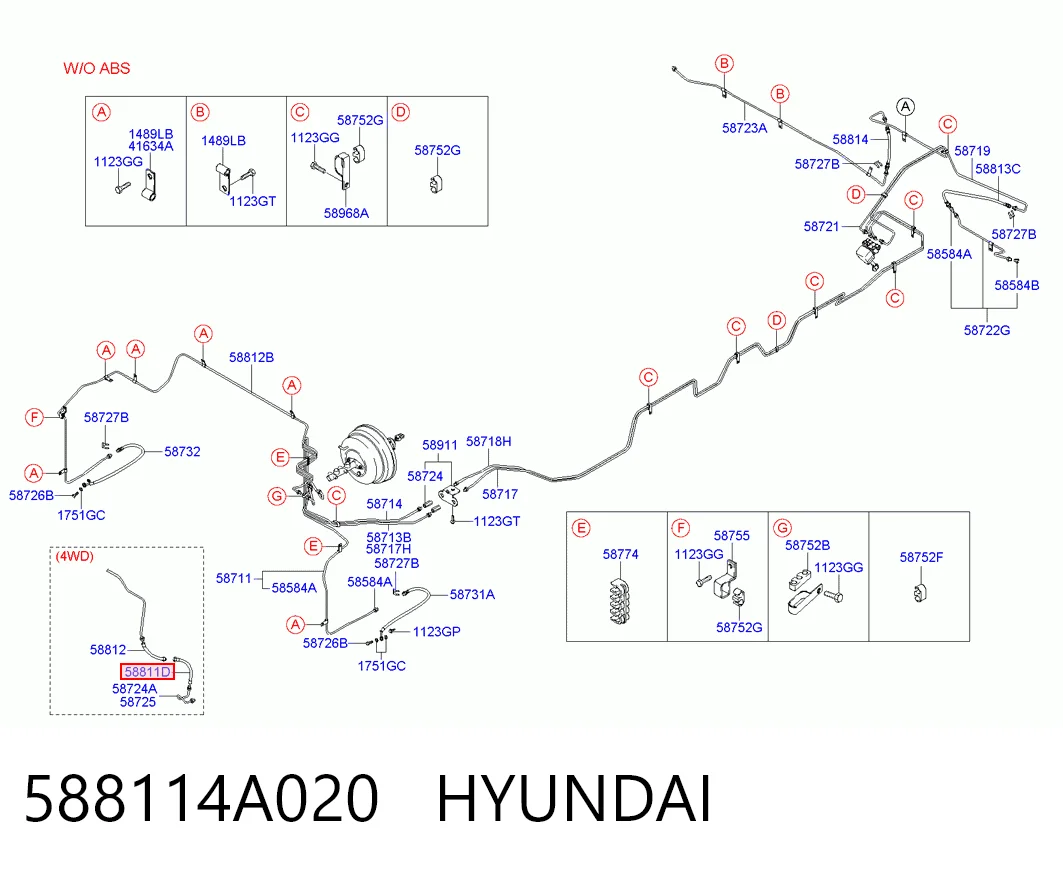 Mangueira do freio dianteira Hyundai H-1 STAREX   ao melhor preço