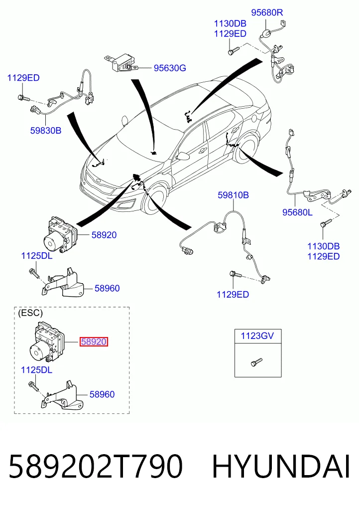 Unidade hidráulico de controlo ABS para KIA Optima TF