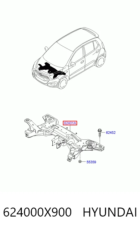 Viga de suspensão dianteira (plataforma veicular) Hyundai I10  PA