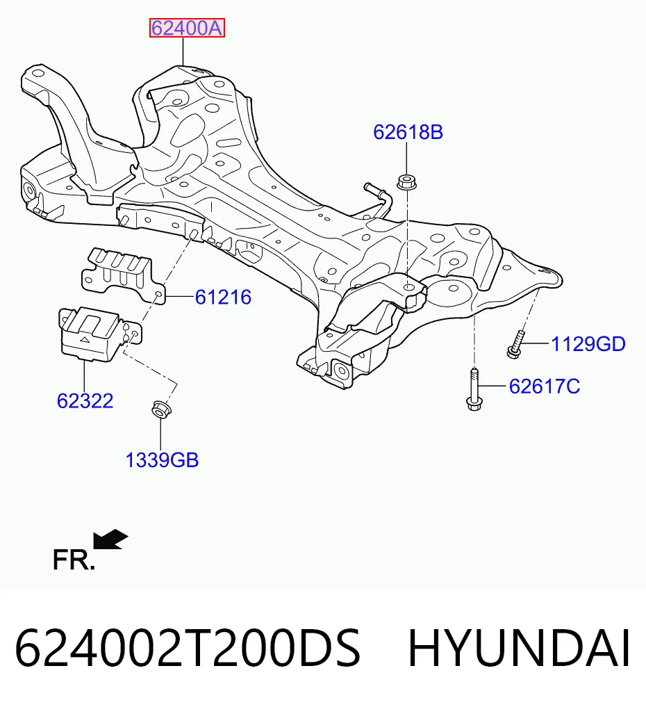 Viga de suspensão dianteira (plataforma veicular) para KIA Optima III TF