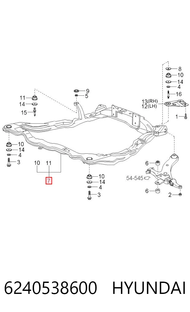 Viga de suspensão dianteira (plataforma veicular) Hyundai Sonata EU4 ao melhor preço