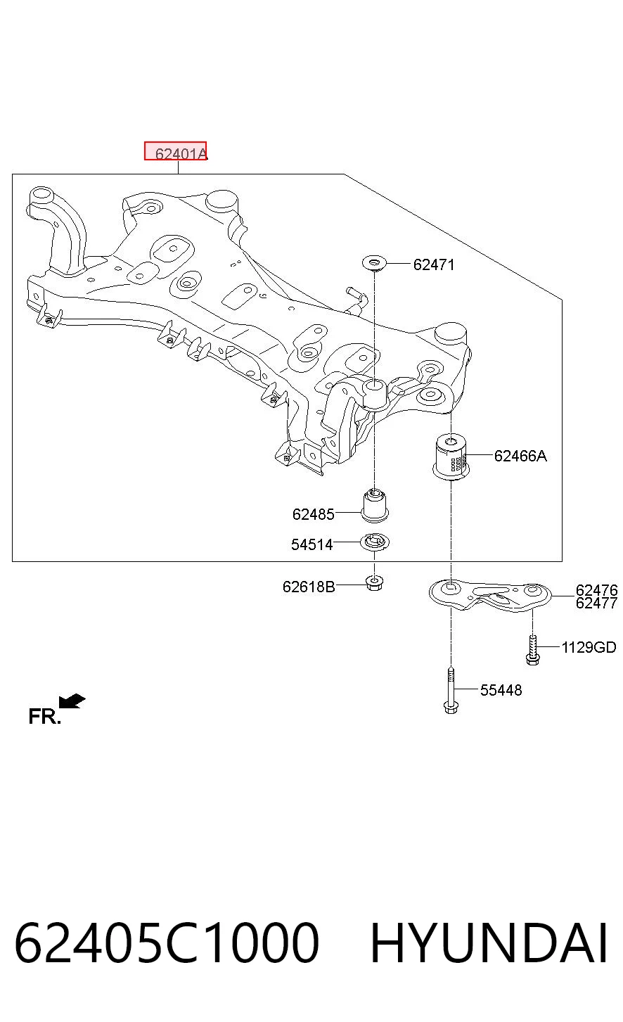 Viga de suspensão dianteira (plataforma veicular) Hyundai Sonata VII LF ao melhor preço