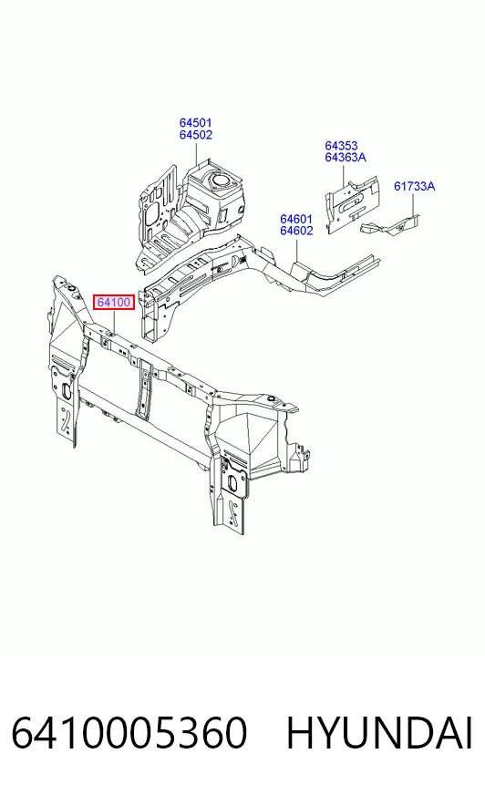 Compre Suporte do radiador montado (painel de montagem de fixação das luzes) Hyundai Atos 