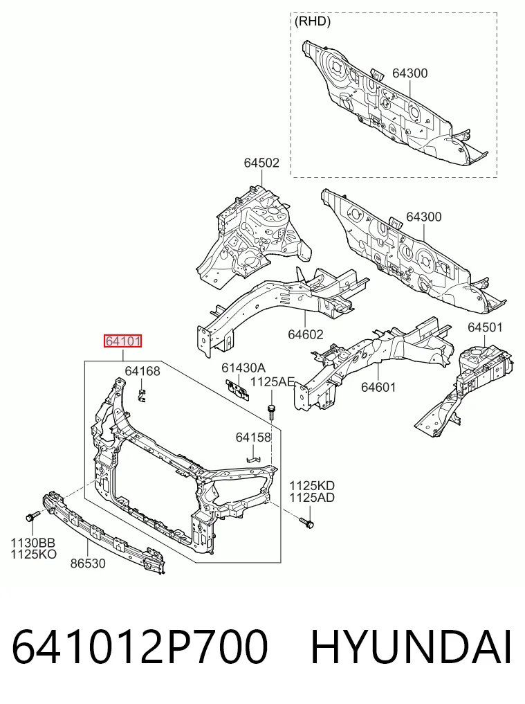 641012P700 Hyundai/Kia
