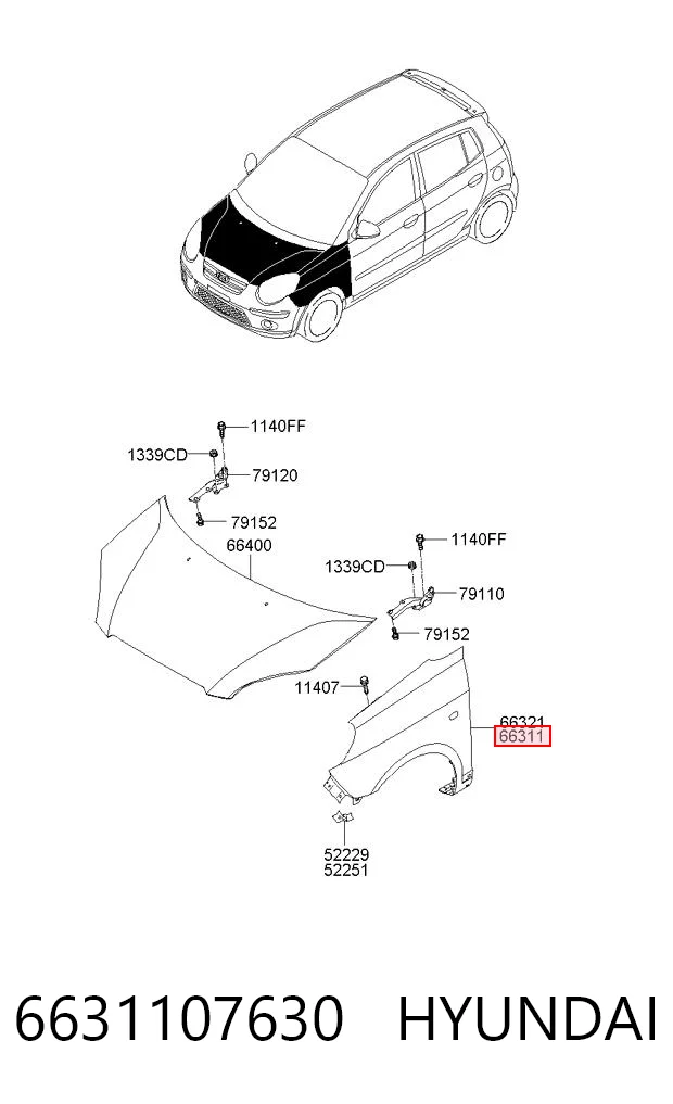 6631107630 Hyundai/Kia