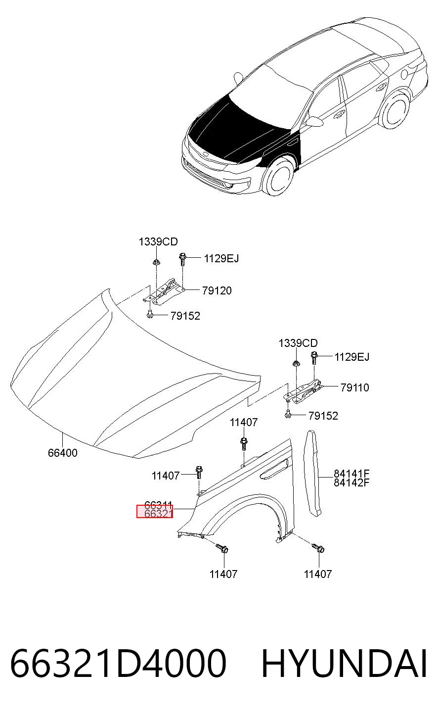 66321D4000 Hyundai/Kia
