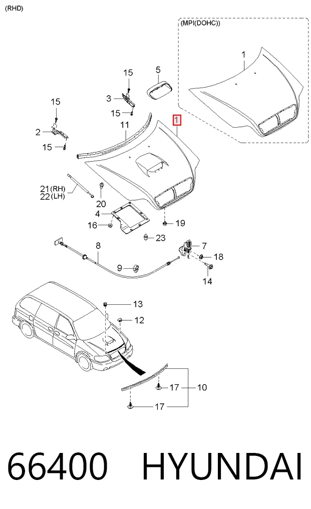66400 Hyundai/Kia Capota