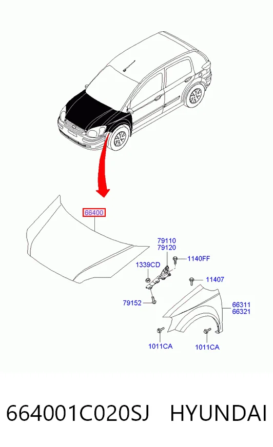 Capota para Hyundai Getz  