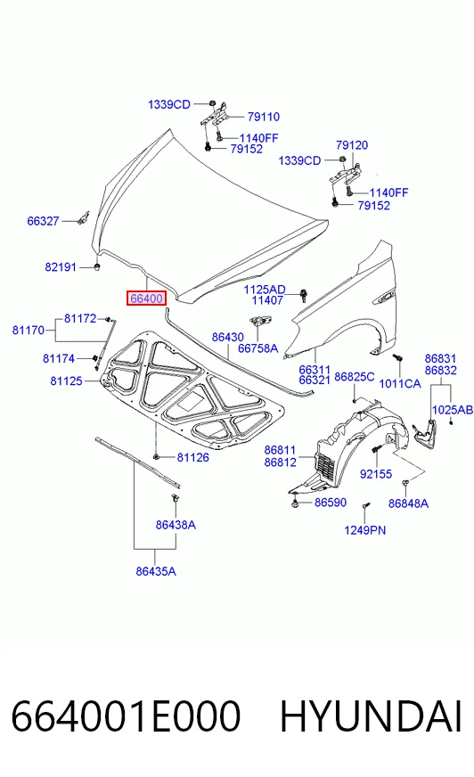 664001E000 Hyundai/Kia